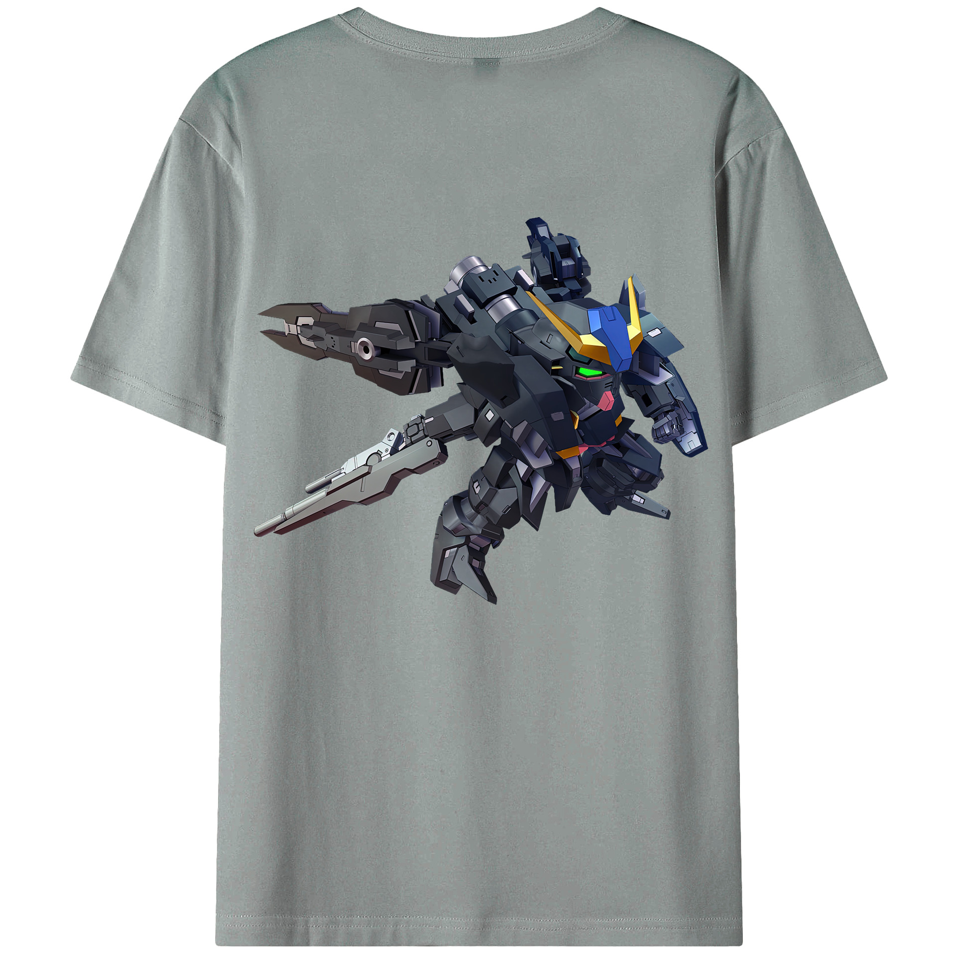 （画像用） 機動戦士ガンダム Mobile Suit Gundam 綿100％ メンズ半袖Tシャツ（バックプリント） 通気性